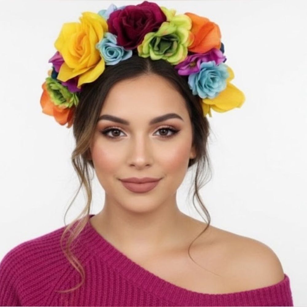Stunning Handmade Colorful Flower Crown